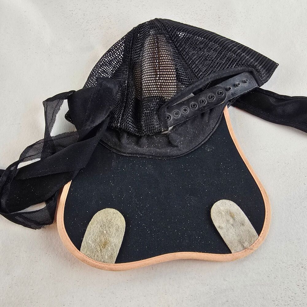 Vintage Goofy Hat Kids Vintage Black Orange Mesh Costume Cap Atlas Made in USA - Picture 5 of 8